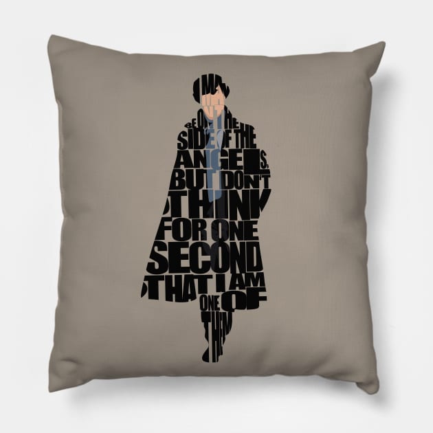 Sherlock Holmes Pillow by inspirowl