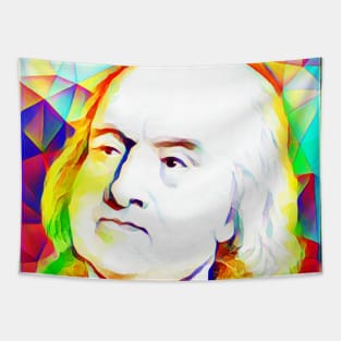 Jeremy Bentham Colourful Portrait | Jeremy Bentham Artwork 11 Tapestry