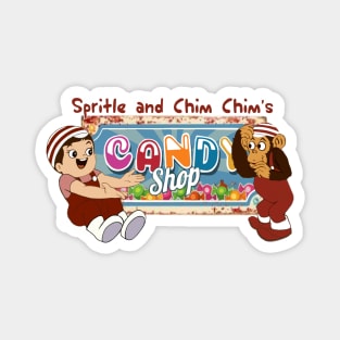 Spritle and Chim Chim's Candy Shop Magnet