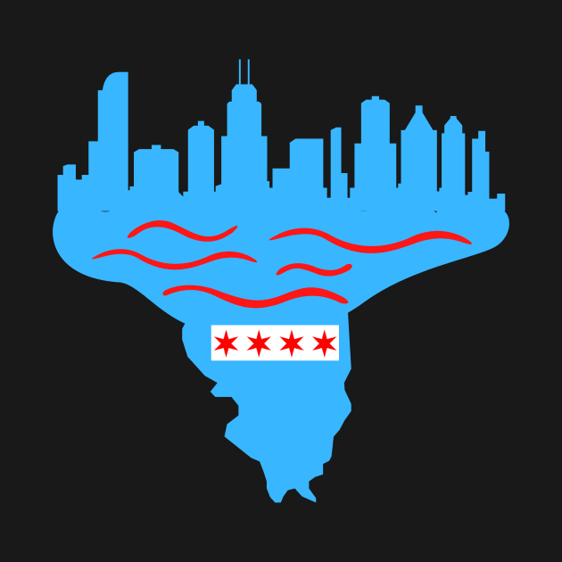 Chicago flag is blue and red, ya know by Abide the Flow