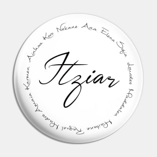 Itziar Roles Black Lettering Concept Pin