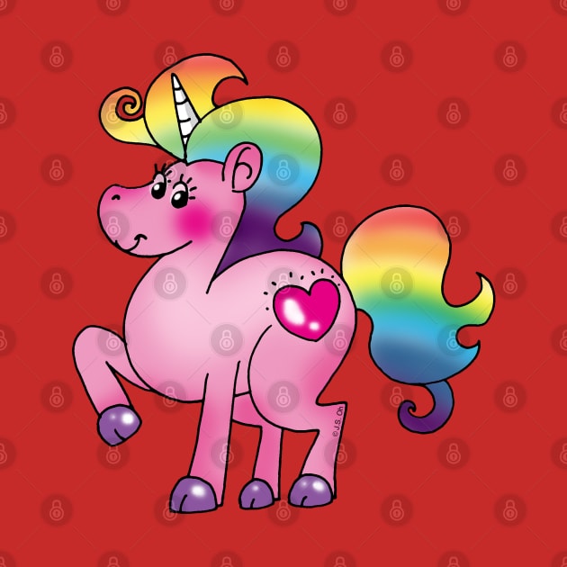 rainbow unicorn cartoon by cartoonygifts