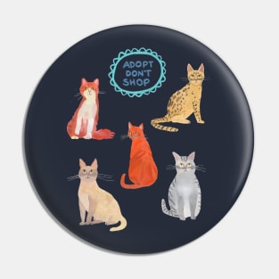 Adopt Don't Shop CATS Pin