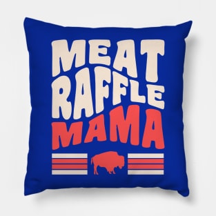 Meat Raffle Mama Buffalo Mom Minnesota Mom Pillow