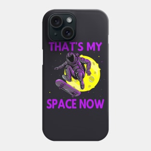 My Space Moon Skater Astronaut Phone Case