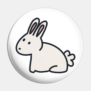 Cute white bunny rabbit Pin