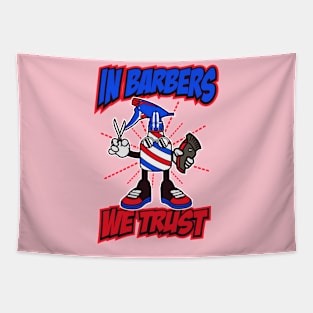 BARBERS CARTOON Tapestry