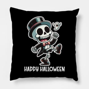 Boogie Bones: A Halloween Skeleton Jamboree Pillow