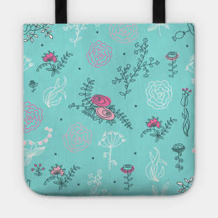 Elegance Seamless pattern with flowers Tote