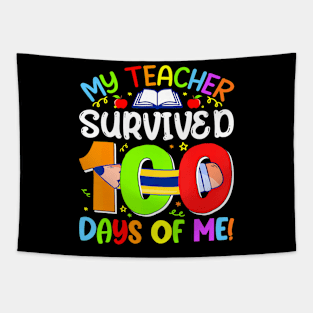 My Teacher Survived 100 Days Of Me 100 Days Of School Tapestry