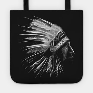 indian apache, black shirt Tote