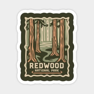 Redwood National Park Travel Sticker Magnet