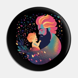 Mermaid Fathers Day Pin