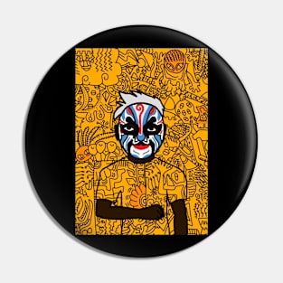 Unique Trump Chinese Mask Male Character Tee Design Pin