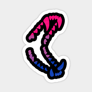 Wolf Teeth Pride: Bisexual Pride Magnet