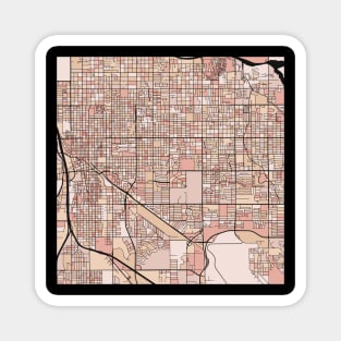 Tucson Map Pattern in Soft Pink Pastels Magnet