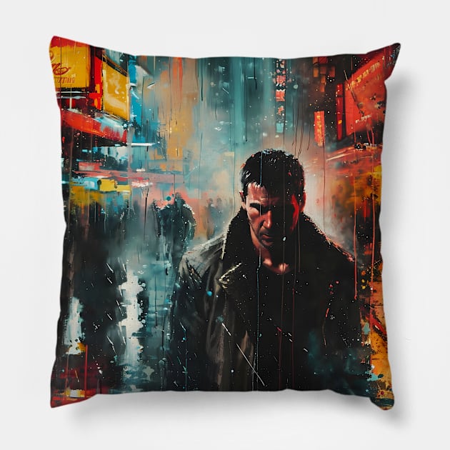 Blade Runner Pillow by NeonOverdrive