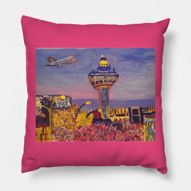 Singapore's Changi Airport Pillow by Sabrina's Design