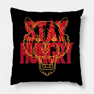 Stay Hungry Cardinal Red Pillow