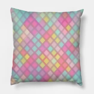 MULTICOLORED DIAMOND DESIGN, PASTEL COLOR, DIAMOND PATTERN Pillow