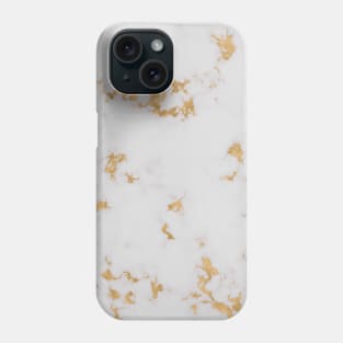 White and Gold Marble Phone Case