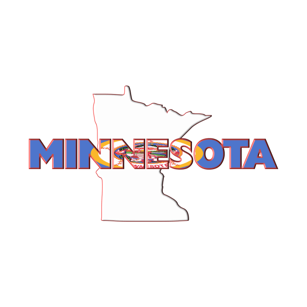 Minnesota Colored State Letters by m2inspiration