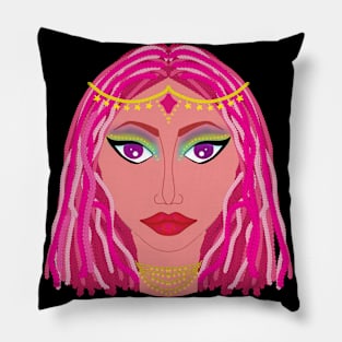 Cool Girl Graphic Design Pillow