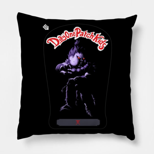 Day One Patch Kids 022b ( 天 ) Pillow by RottenTanuki