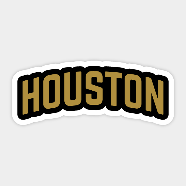 Houston City Typography - Houston - Sticker | TeePublic
