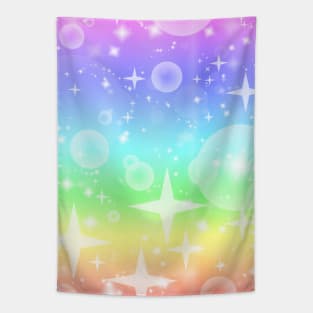 Kawaii Magical Soft Rainbow Twinkle Pattern Tapestry