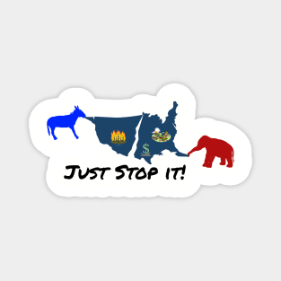 Just Stop It! With icons Magnet