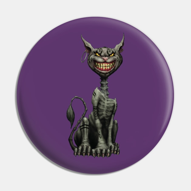 Alice: Madness Returns-Cheshire Cat Pin by Lhethril