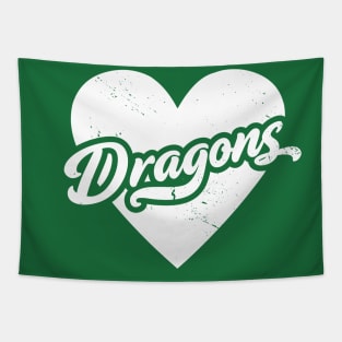 Vintage Dragons School Spirit // High School Football Mascot // Go Dragons Tapestry