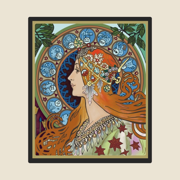 Mucha Lady (on cream) by Soth Studio