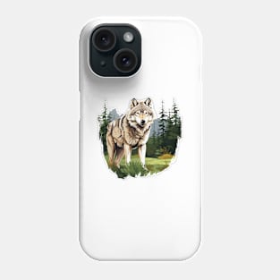 Watercolor Wolf Phone Case