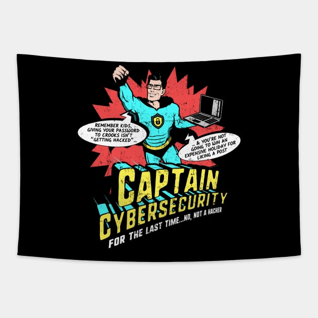 Captain Cybersecurity Tapestry by NerdShizzle