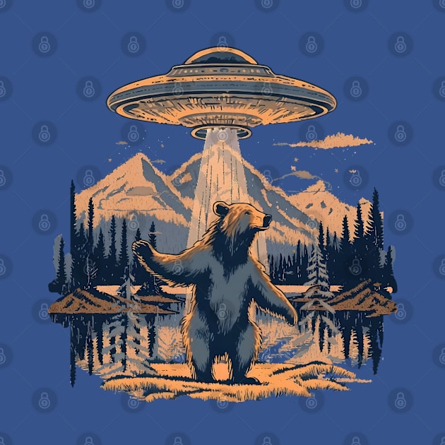 Flying Saucer Bear by Midcenturydave