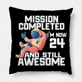 24th birthday astronaut 24 years old outer space birthday Pillow