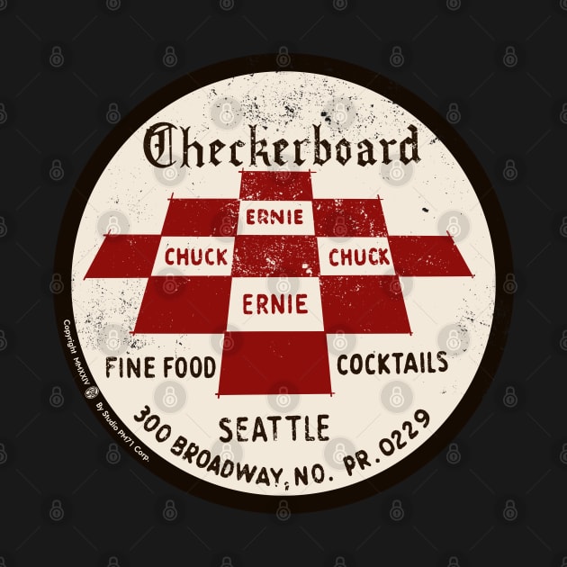 Vintage Ernie Steele's Checkerboard Lounge Seattle by StudioPM71
