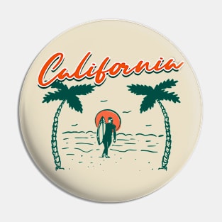 Californa Beach Summer Pin