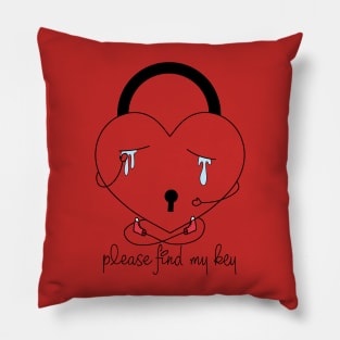 Couple lock and key design valentine day Pillow