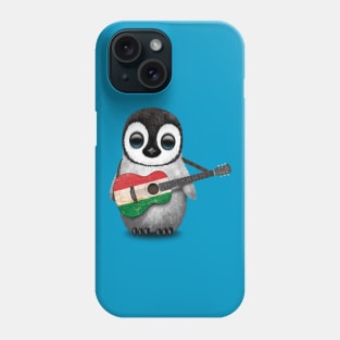 Baby Penguin Playing Hungarian Flag Guitar Phone Case