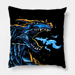 Blue Dragon Pillow