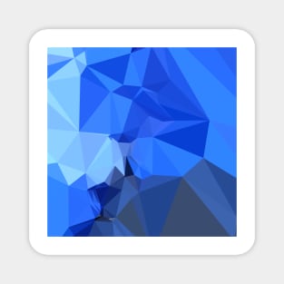 Brandeis Blue Abstract Low Polygon Background Magnet