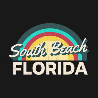 South Beach Florida Vintage Sunset T-Shirt