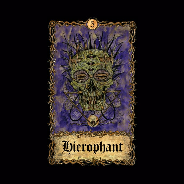 Hierophant. Eternal Bones Tarot (Colorful) by Mystic Arts