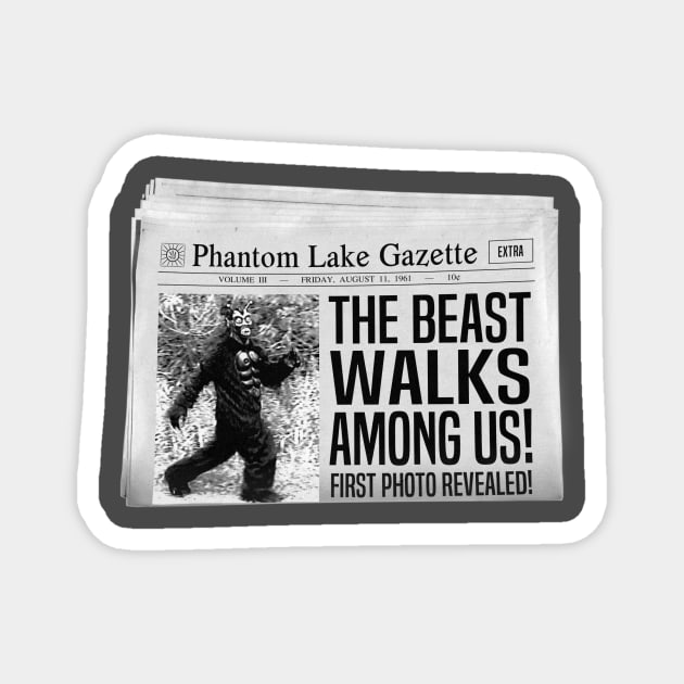 "The Phantom Lake Kids in The Beast Walks Among Us" Newspaper Magnet by SaintEuphoria