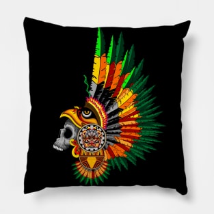 Aztec Eagle Warrior Skull Mask Pillow