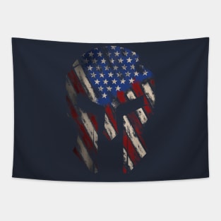 Patriotic Spartan helmet Tapestry