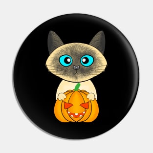 Halloween cute cat pumpkin Pin